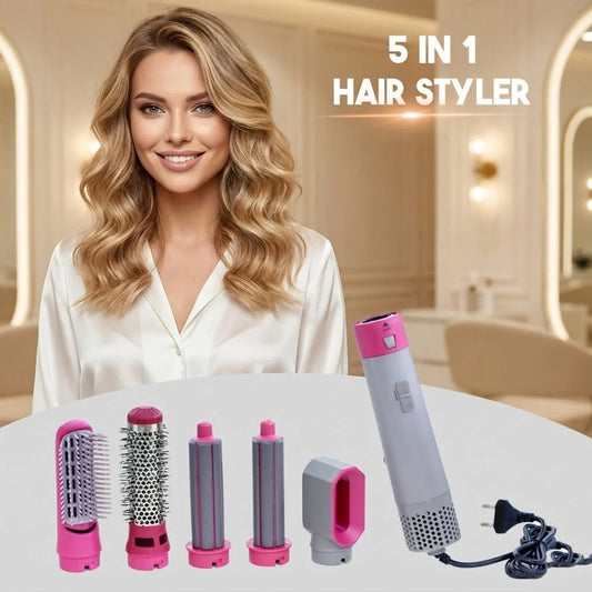 5 In 1 Hot Air Styler Hair Straightener Dryer Comb