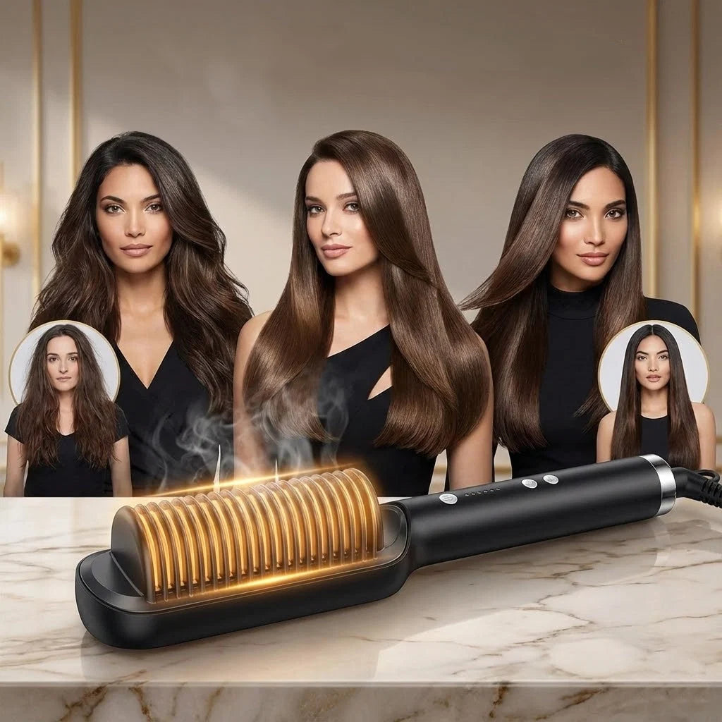 Fast Hair Straightener Brush Hair Styler Hair Straightening Iron Machine