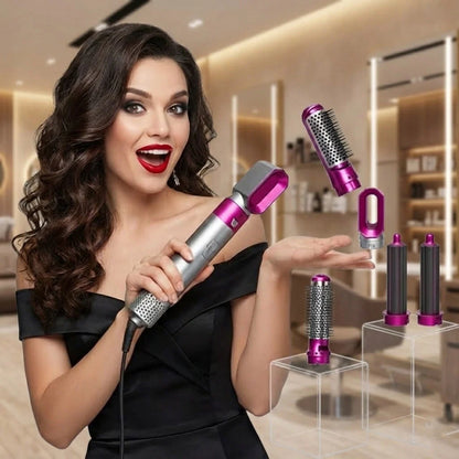 5 In 1 Hot Air Styler Hair Straightener Dryer Comb