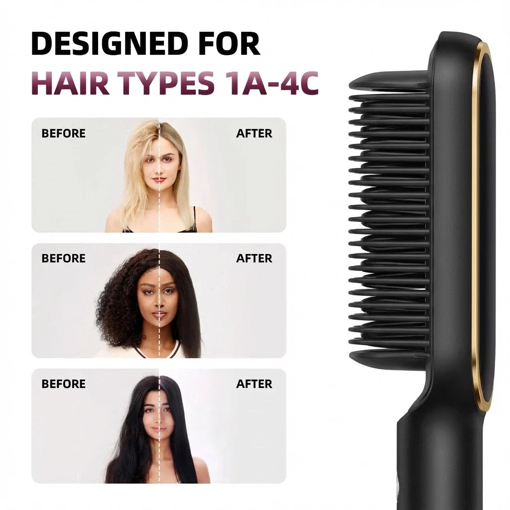 Fast Hair Straightener Brush Hair Styler Hair Straightening Iron Machine