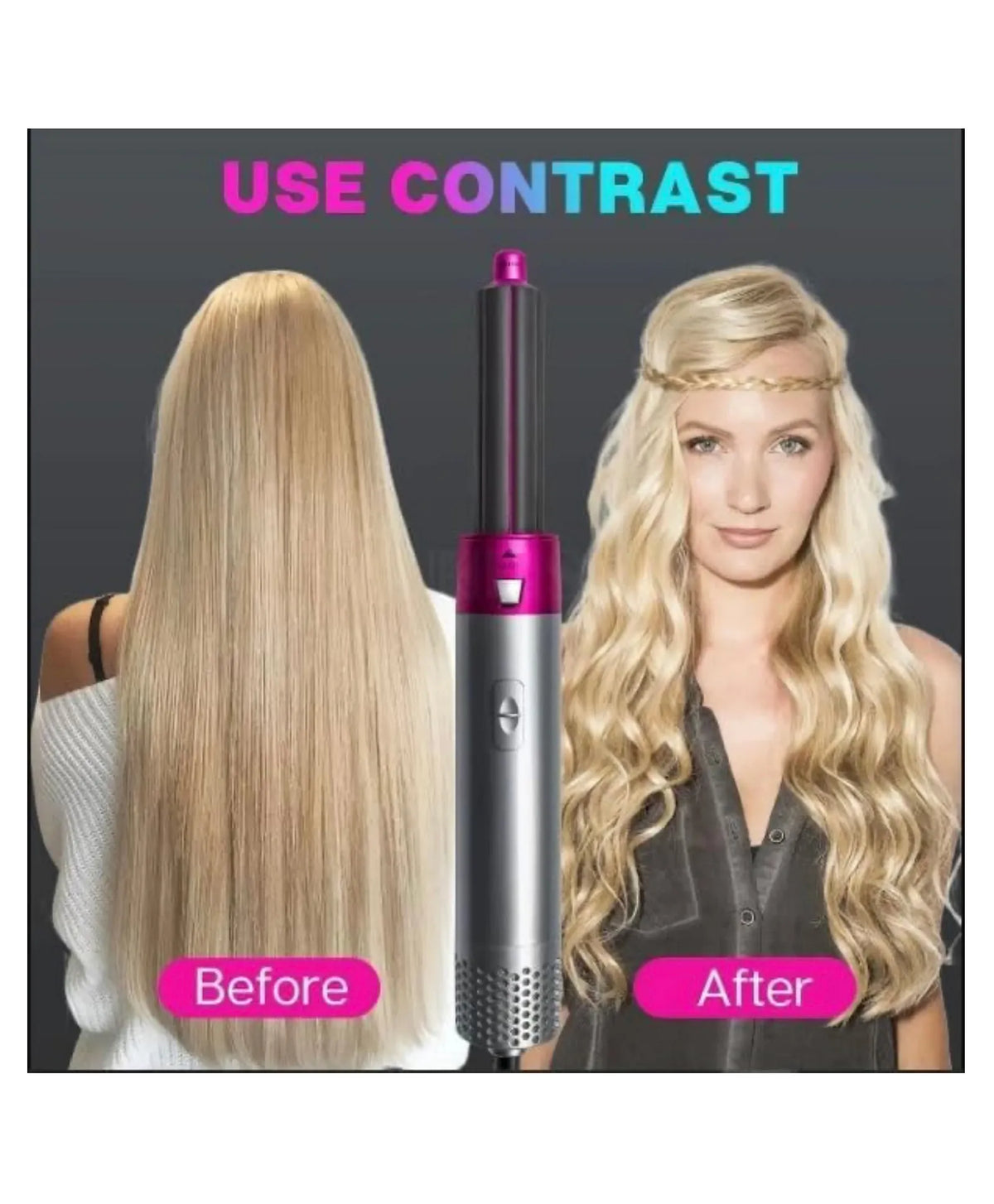 5 In 1 Hot Air Styler Hair Straightener Dryer Comb