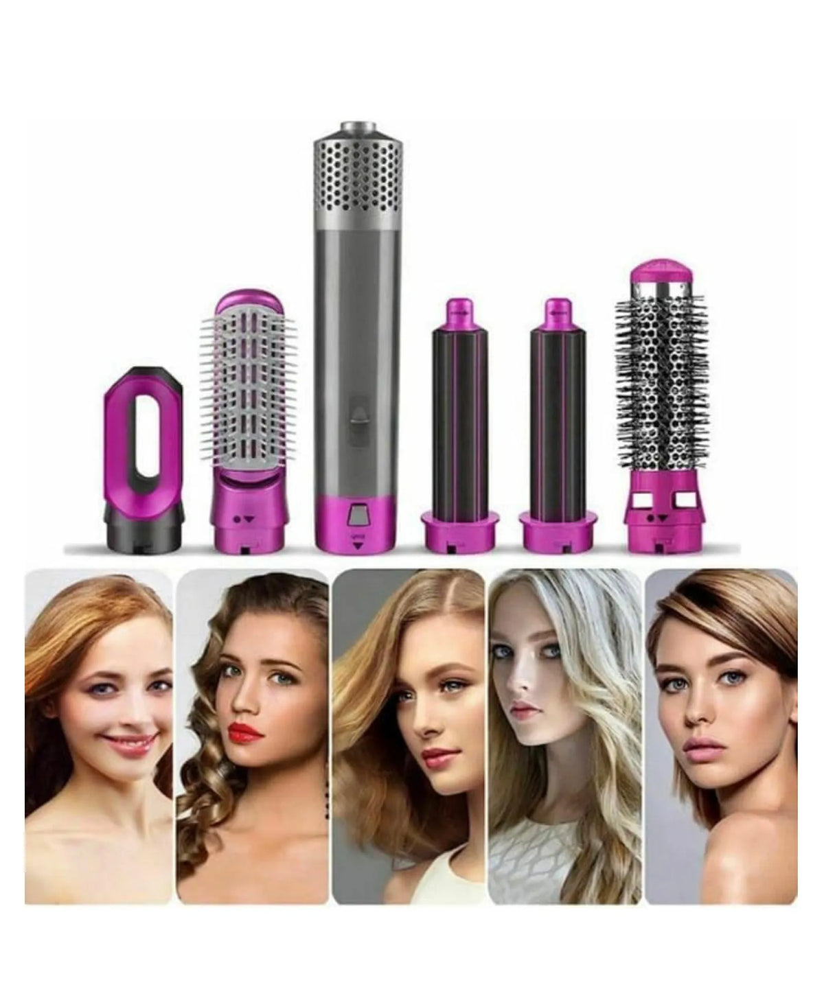 5 In 1 Hot Air Styler Hair Straightener Dryer Comb