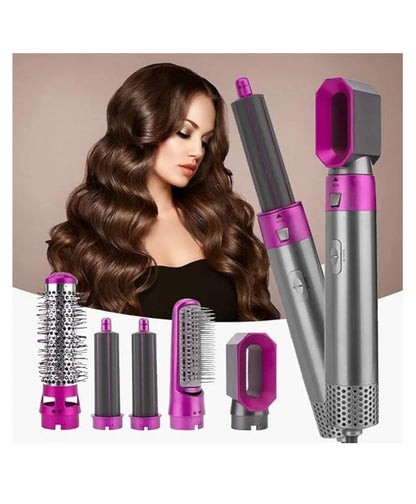 5 In 1 Hot Air Styler Hair Straightener Dryer Comb