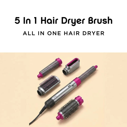 5 In 1 Hot Air Styler Hair Straightener Dryer Comb